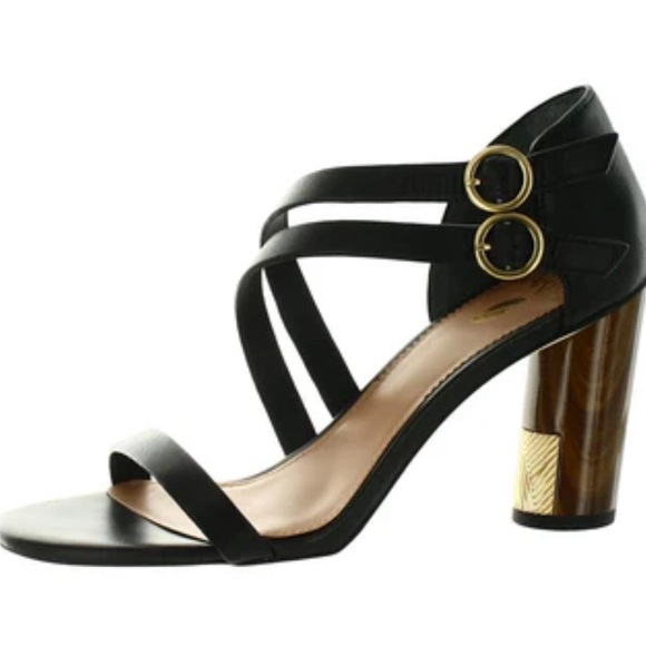 FRANCO SARTO OLLIVE BUCKLE SANDALS HEELS. - Picture 2 of 5